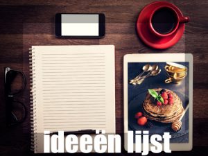 blog ideeën lijst